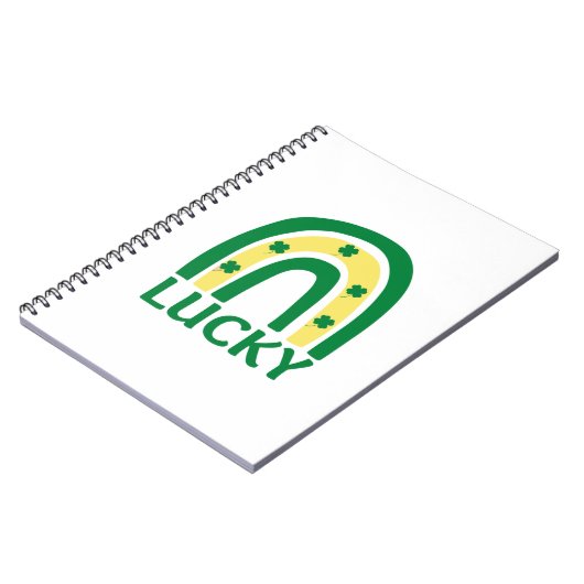 Lucky Shamrock Rainbow St Patricks Notitieboek (Linkerzijde)