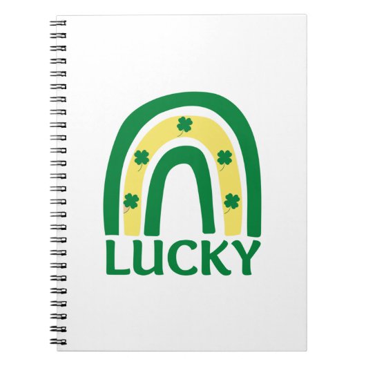 Lucky Shamrock Rainbow St Patricks Notitieboek (Voorkant)