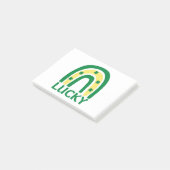 Lucky Shamrock Rainbow St Patricks Post-it® Notes (Schuin)