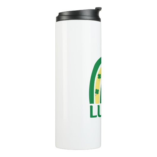 Lucky Shamrock Rainbow St Patricks Thermosbeker (Gedraaid links)