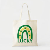 Lucky Shamrock Rainbow St Patricks Tote Bag (Voorkant)