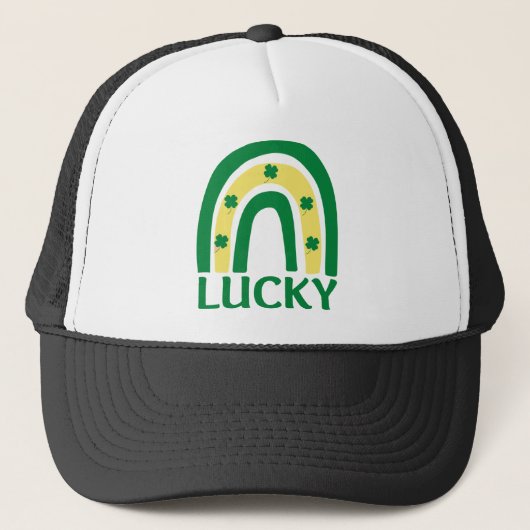 Lucky Shamrock Rainbow St Patricks Trucker Pet (Voorkant)