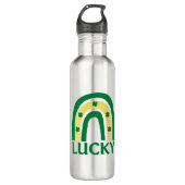 Lucky Shamrock Rainbow St Patricks Waterfles (Voorkant)
