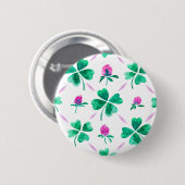 Lucky shamrock ronde button 5,7 cm (Voorkant /achterkant)