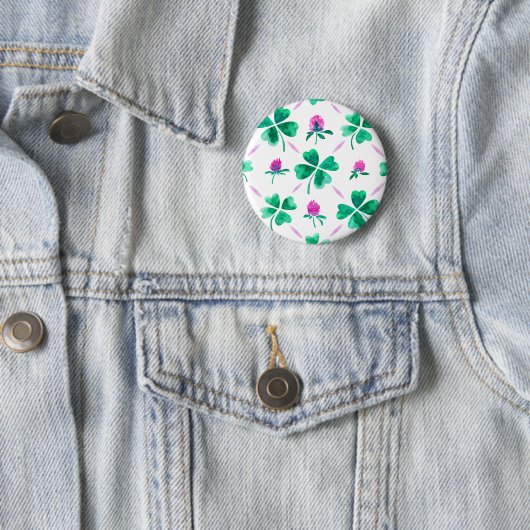 Lucky shamrock ronde button 5,7 cm (In situ)