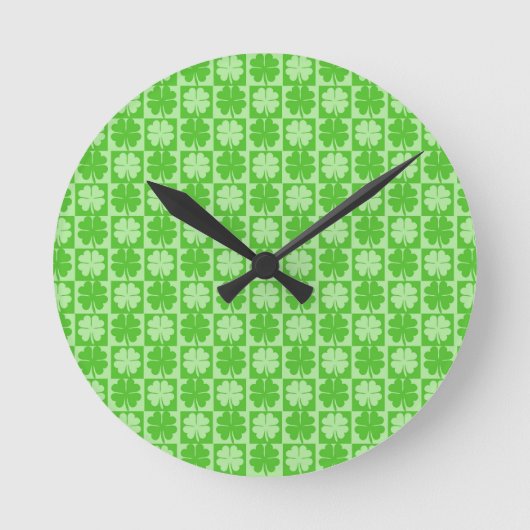 Lucky Shamrock Ronde Klok (Voorkant)
