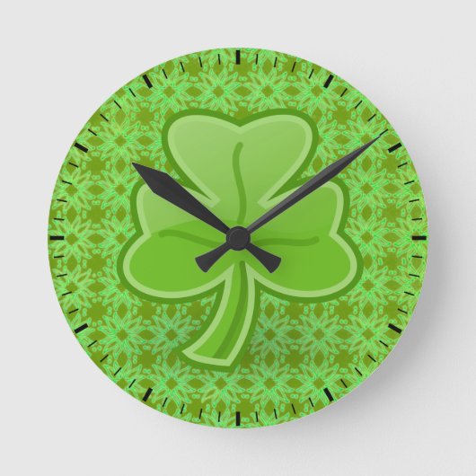 Lucky Shamrock Ronde Klok (Voorkant)