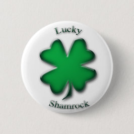 Lucky Shamrock Saint Patrick's Day Button