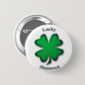Lucky Shamrock Saint Patrick's Day Button (Voorkant /achterkant)