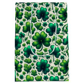 Lucky Shamrock St. Patrick’s Day Gift Bag Medium Cadeauzakje (Achterkant)