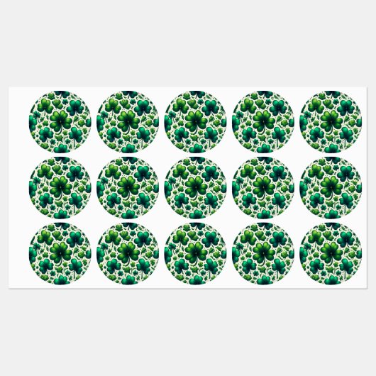 Lucky Shamrock St. Patrick’s Day Gift Labels (Vel)