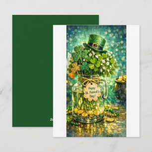 Lucky Shamrock St. Patrick's Dag Kaart