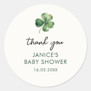 Lucky Shamrock St. Patrick's Day Baby shower Ronde Sticker