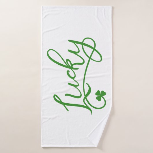 Lucky Shamrock St Patricks Day Badhanddoek (Badhanddoek)