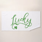 Lucky Shamrock St Patricks Day Badhanddoek (Badhanddoek)