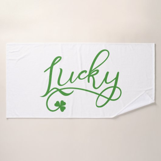 Lucky Shamrock St Patricks Day Badhanddoek (Badhanddoek)