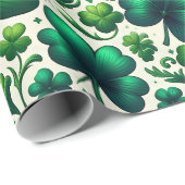 Lucky Shamrock St. Patrick's Day Cadeaupapier (Rol Hoek)