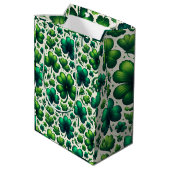 Lucky Shamrock St. Patrick's Day-cadeautas Medium Cadeauzakje (Achterkant Gekanteld)