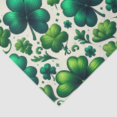 Lucky Shamrock St. Patrick's Day-cadeauverpakkings Tissuepapier (Detail)