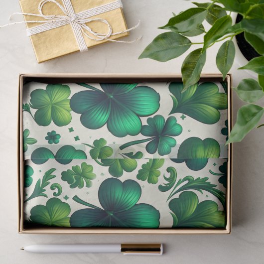 Lucky Shamrock St. Patrick's Day-cadeauverpakkings Tissuepapier (Geschenk)