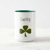 Lucky Shamrock St. Patrick's Day Clover Mok (Midden)