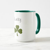 Lucky Shamrock St. Patrick's Day Clover Mok (Voorkant rechts)