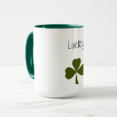 Lucky Shamrock St. Patrick's Day Clover Mok (Voorkant links)