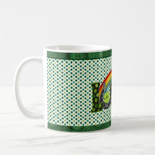 Lucky Shamrock St Patricks Day Coffee Mok (Links)
