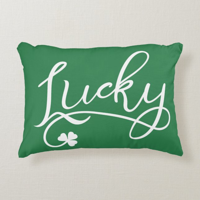 Lucky Shamrock St Patricks Day Decoratief Kussen (Voorkant)