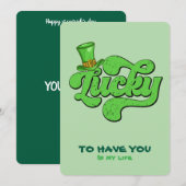 Lucky Shamrock St. Patrick's Day Feest Uitnodiging (Voorkant / Achterkant)
