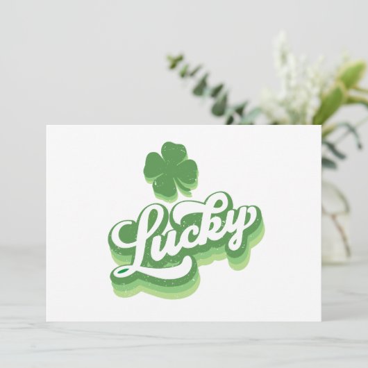 Lucky Shamrock St Patrick's Day Iers Kaart (Staand voorkant)