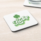 Lucky Shamrock St Patrick's Day Irish Bier Onderzetter (Linkerzijde)