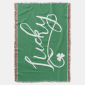 Lucky Shamrock St Patricks Day Irish Deken (Voorkant Verticaal)