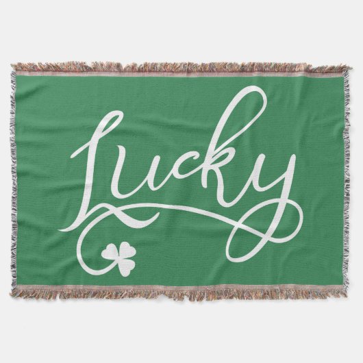 Lucky Shamrock St Patricks Day Irish Deken (Voorkant)