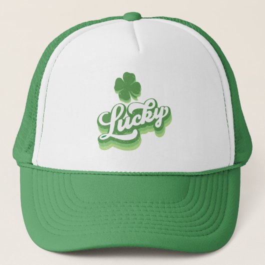 Lucky Shamrock St Patrick's Day Irish Trucker Pet (Voorkant)
