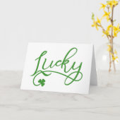 Lucky Shamrock St Patricks Day Kaart (Gele Bloem)