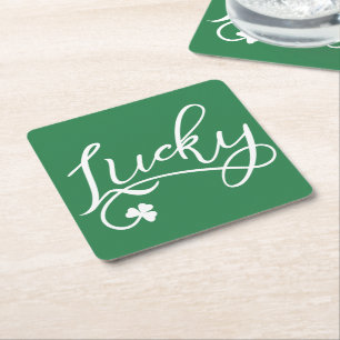 Lucky Shamrock St Patricks Day Kartonnen Onderzetters