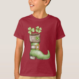 Lucky Shamrock St. Patrick's Day Kids Rainbow  T-shirt