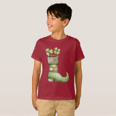 Lucky Shamrock St. Patrick's Day Kids Rainbow  T-shirt (Voorkant volledig)
