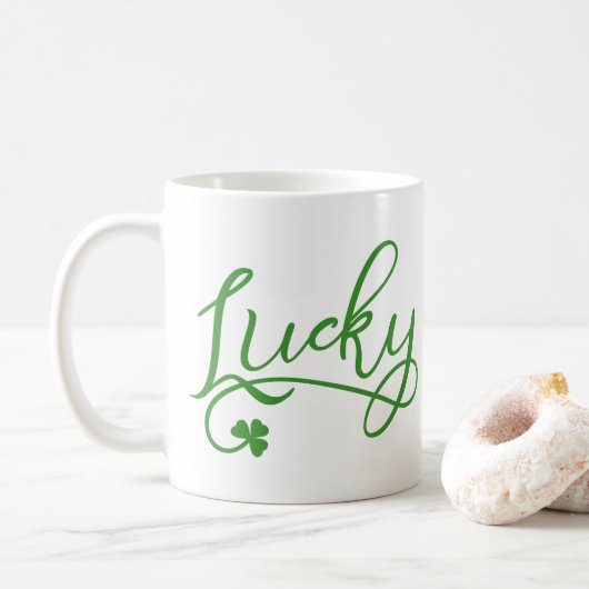 Lucky Shamrock St Patricks Day Koffiemok (Met donut)
