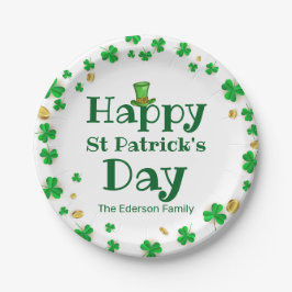 Lucky Shamrock St. Patrick's Day Papieren Borden Bordje