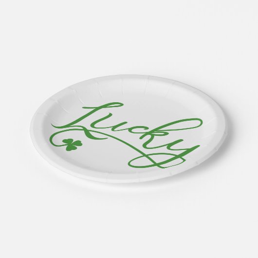 Lucky Shamrock St Patricks Day Papieren Bordje (Gekanteld)