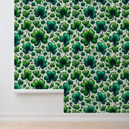 Lucky Shamrock St. Patrick's Day Patroon Behang