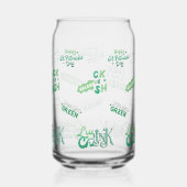 Lucky Shamrock St. Patrick's Day Patroon Blikvorm Glas (Rechts)