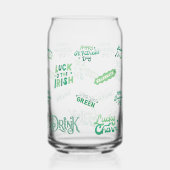 Lucky Shamrock St. Patrick's Day Patroon Blikvorm Glas (Links)
