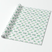 Lucky Shamrock St. Patrick's Day Patroon Cadeaupapier (Uitgerold)