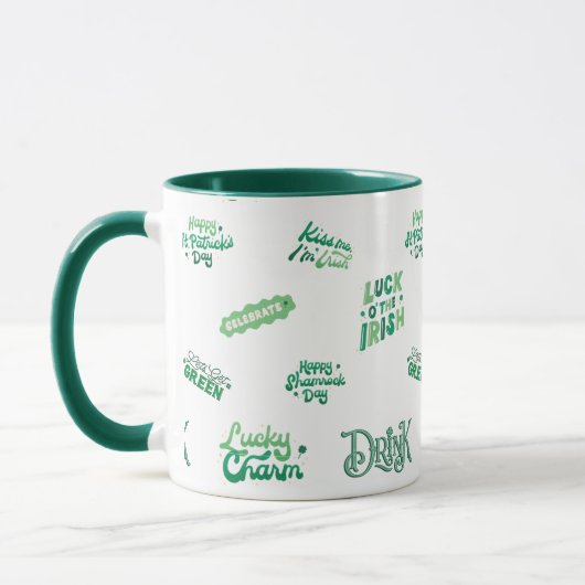 Lucky Shamrock St. Patrick's Day Patroon Mok (Links)