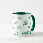 Lucky Shamrock St. Patrick's Day Patroon Mok (Voorkant rechts)