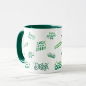 Lucky Shamrock St. Patrick's Day Patroon Mok (Voorkant links)