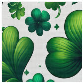 Lucky Shamrock St. Patrick's Day Patroon Stof (Close Up)